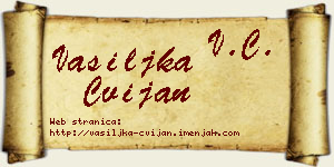Vasiljka Cvijan vizit kartica
